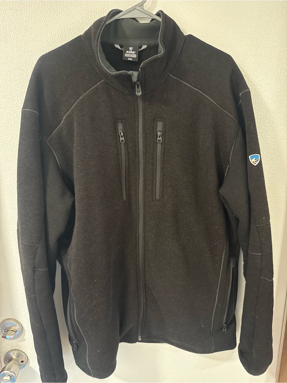 Kuhl Men's Black Performance Fleece Full-Zip Jacket